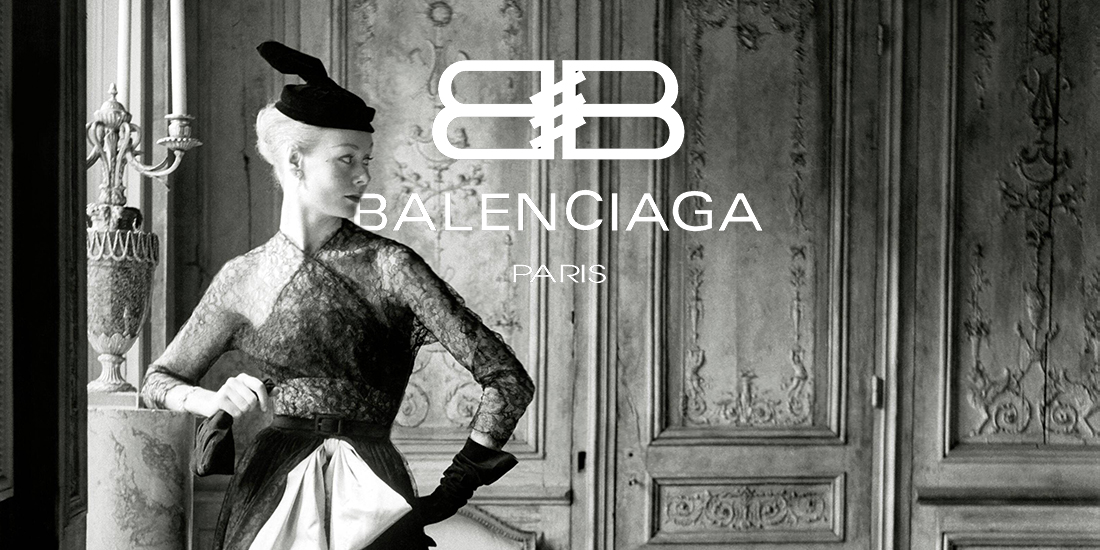 A model displays a creation by Nicolas Ghesquiere for Balenciaga's