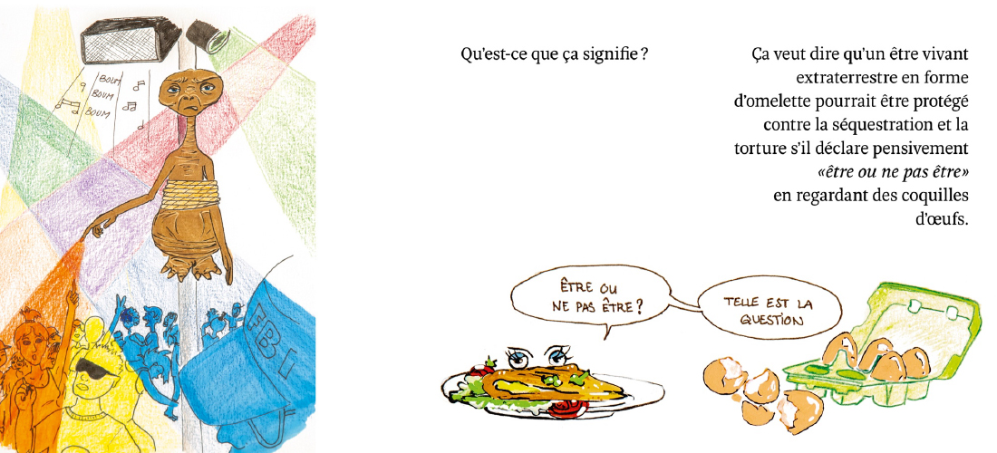 © Extraits du Livre "Les droits des Extraterrestres", illustration par Audrey Guyot