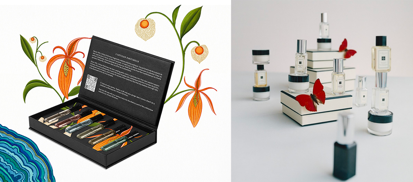 L'Artisan Parfumeur perfume set and Jo Malone colognes