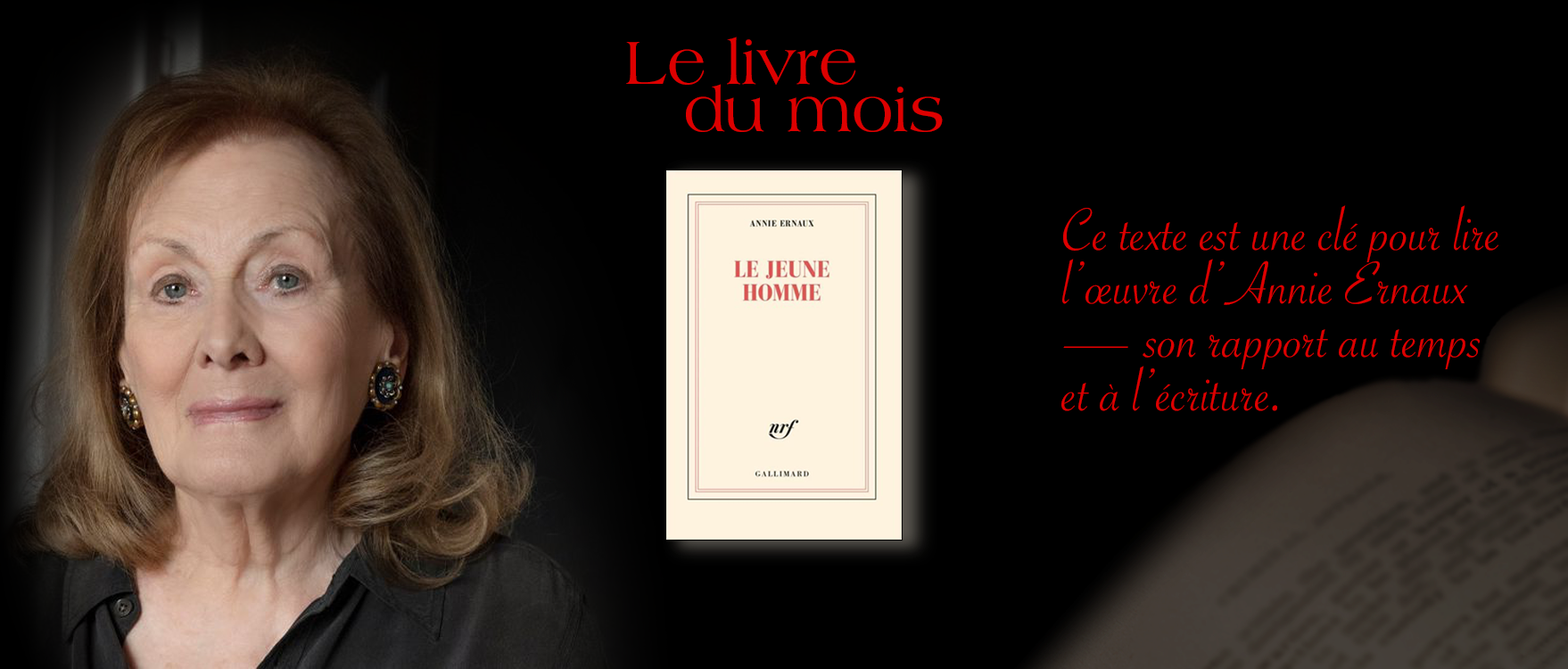 Book of the month - « Le jeune homme » by Annie Ernaux - NOW Village