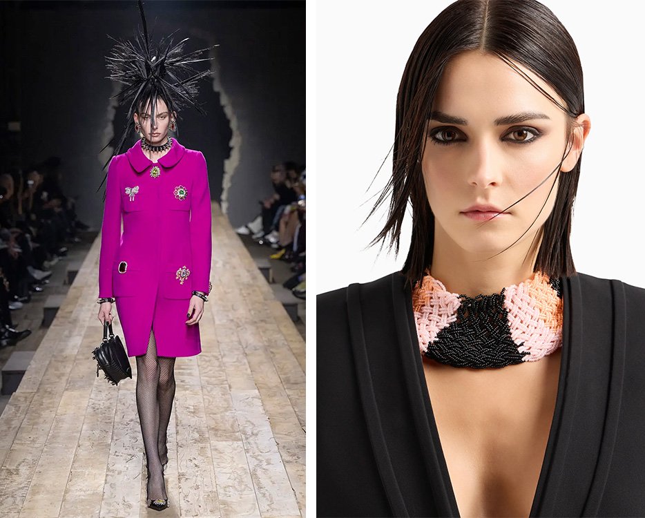Défilé des plu beaux bijoux Moschino Giorgio Armani