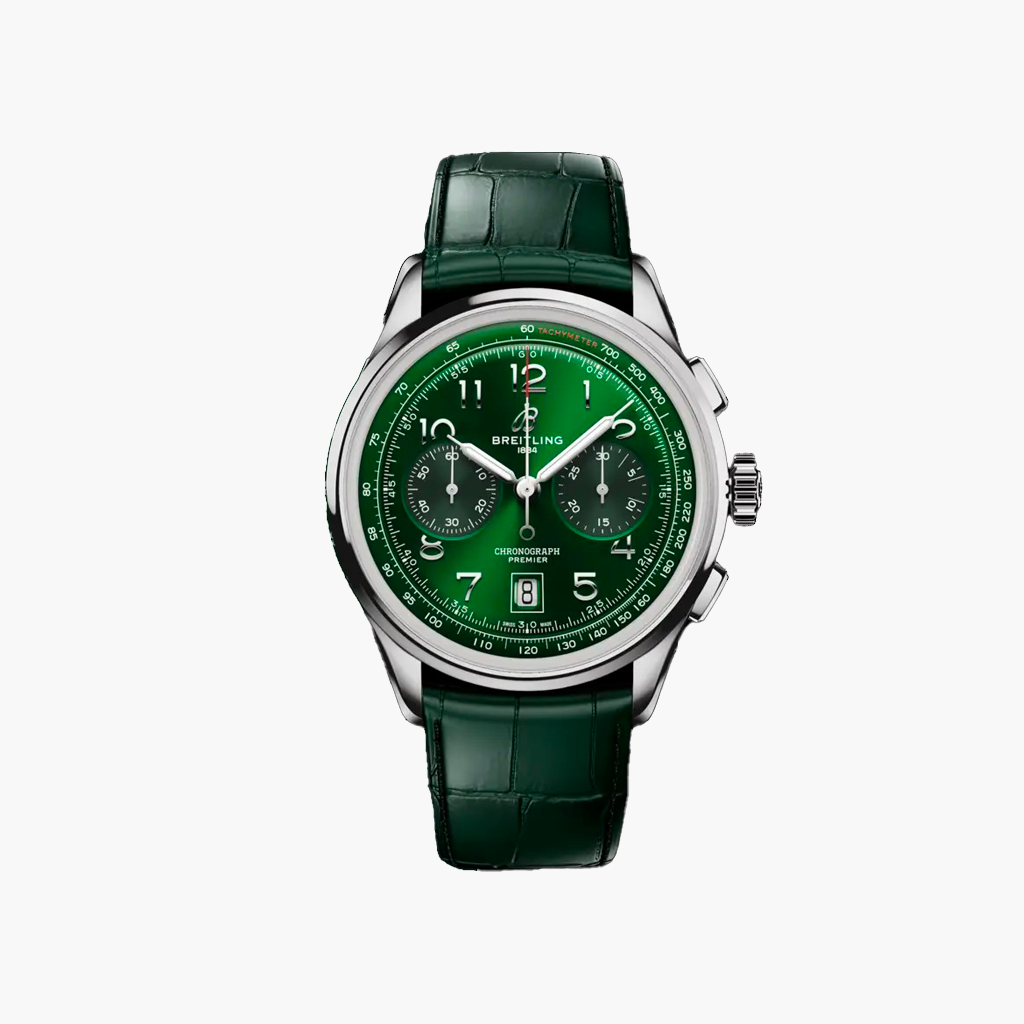 Breitling cadran et bracelet vert