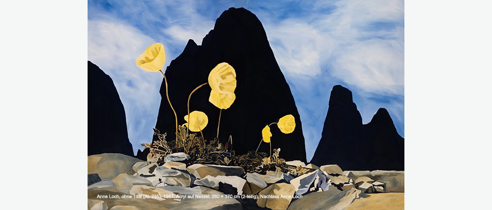 Anne Loch, ohne Titel (AL 235), 1987, Acryl auf Nessel, 280 × 370 cm (2-teilig), Nachlass Anne Loch